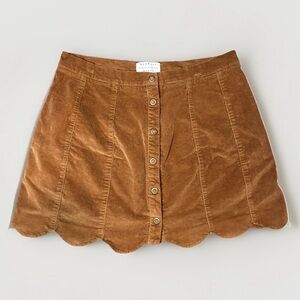 Kendall & Kylie Tan Corduroy Maxi Skirt